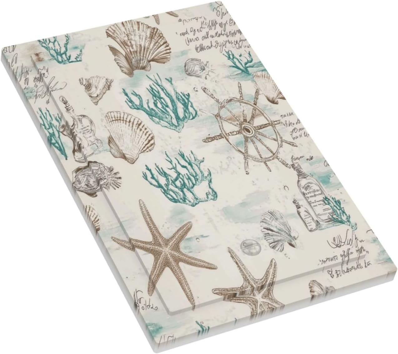 Mid Century Seashells Starfish Compass Light Switch Cover Plate 1 Gang No Device Blank Electrical Wall Plates Faceplate Decorative Switch Plate For Nursery Kids Room Decor