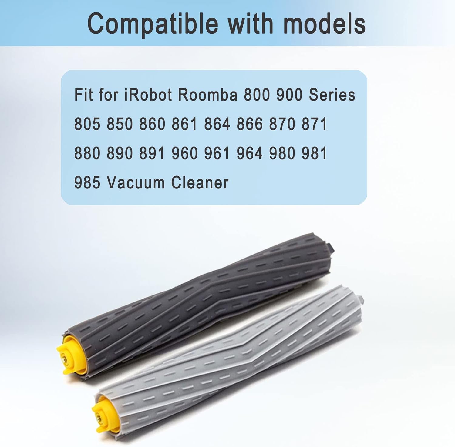 Replacement Parts Accessories for Roomba 800 900 Series 805 860 870 871 880 890 960 980 985 891 960 961 964 980 981 Vacuum 4 Sets Multi-Surface Rubber Brush Roller Replacement Parts
