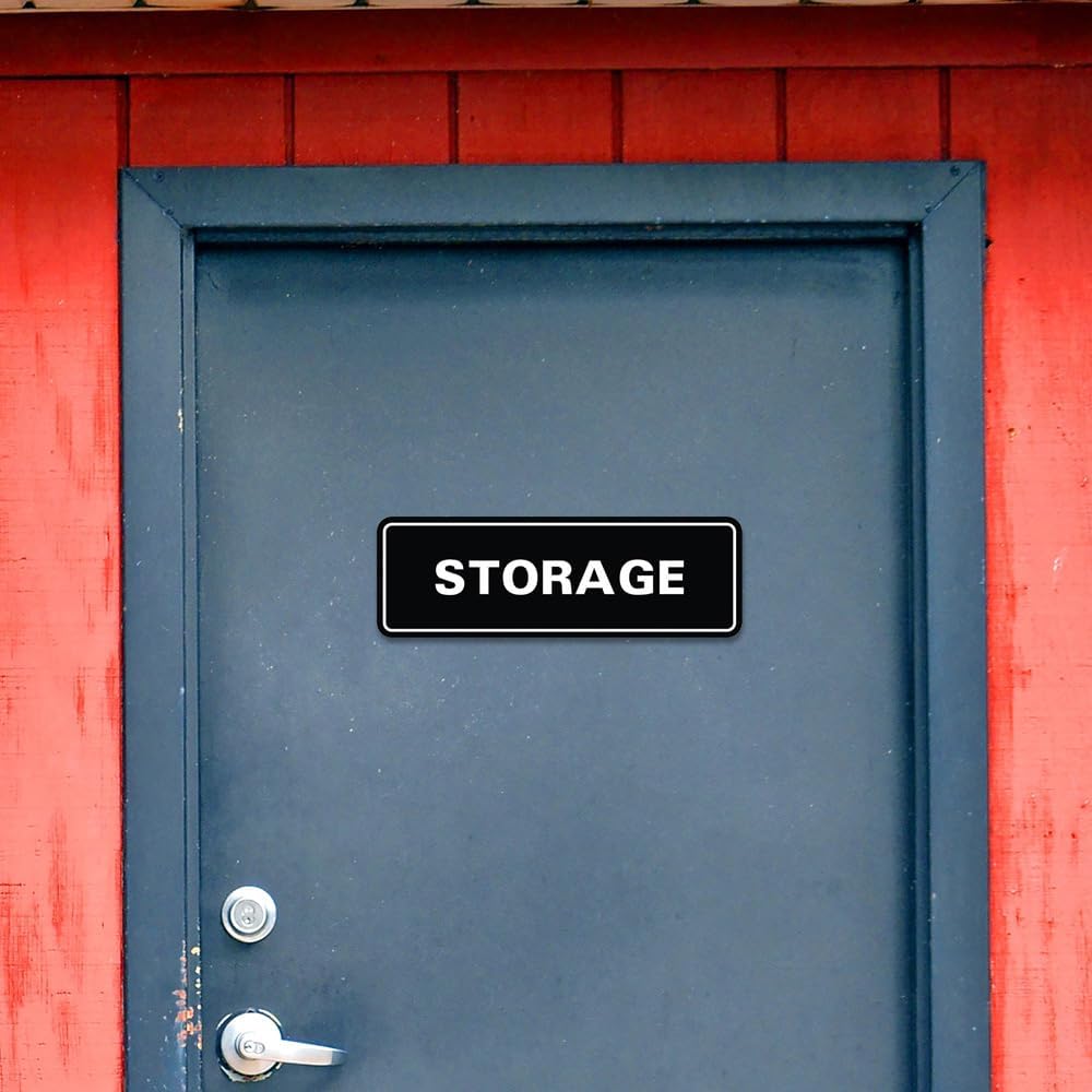 Standard STORAGE Door/Wall Sign - Dark Brown - Small (1 Pack)
