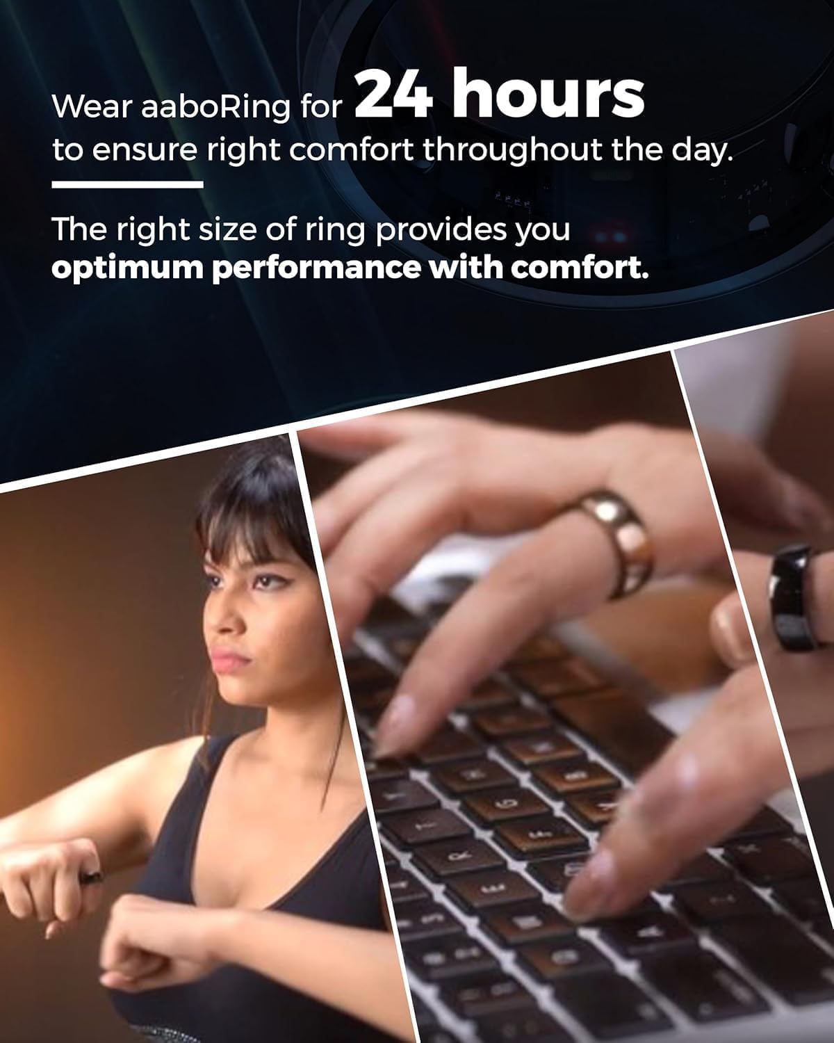 aabo aaboRing Sizing Kit for Finger - Try Before You Buy - Accurate Finger Fit for Adults - Choose from Sizes US 6 to US 13 - Wear-Test Fit for Comfort & Performance