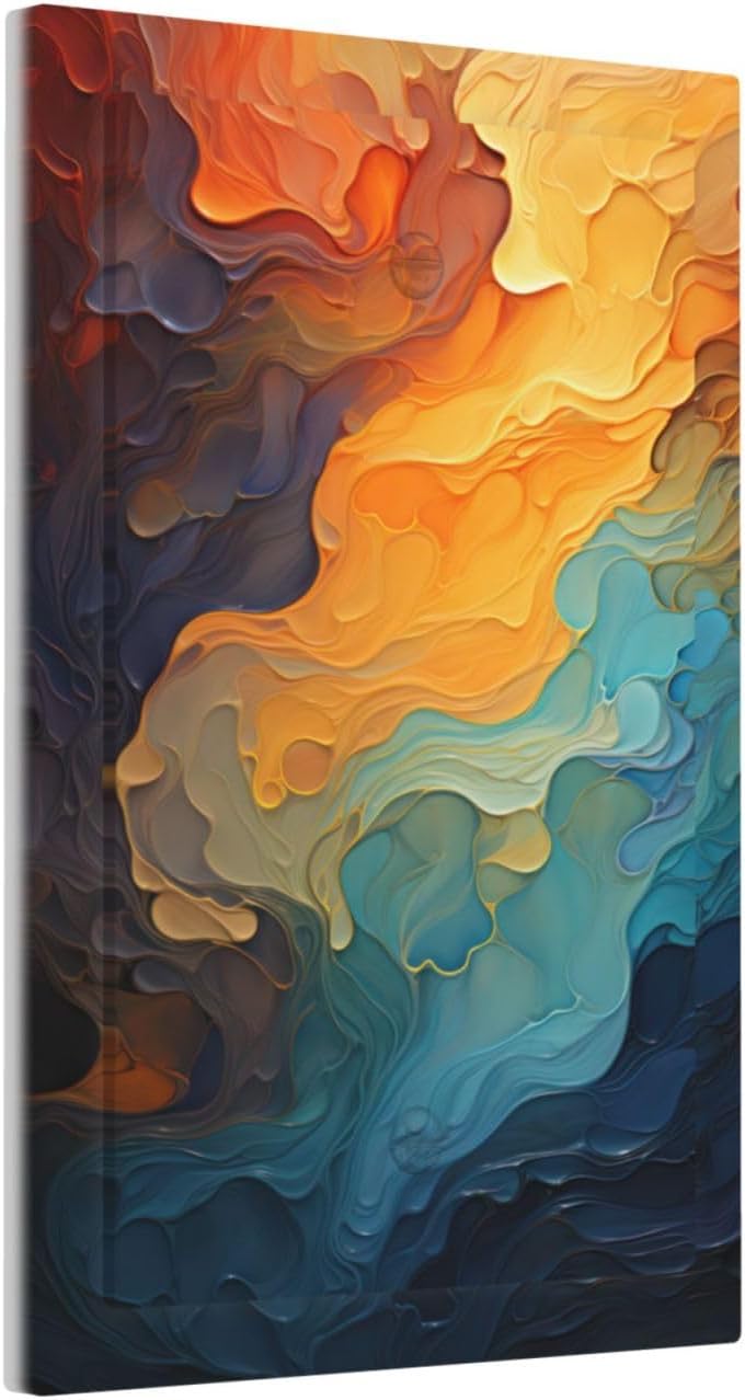 Abstract Colorful Modern Luxury Rainbow 1-Gang No Device Blank Wallplate Electrical Light Switch Covers Decorative Receptacle Face Plate Cover for Bathroom 5 X 3 IN
