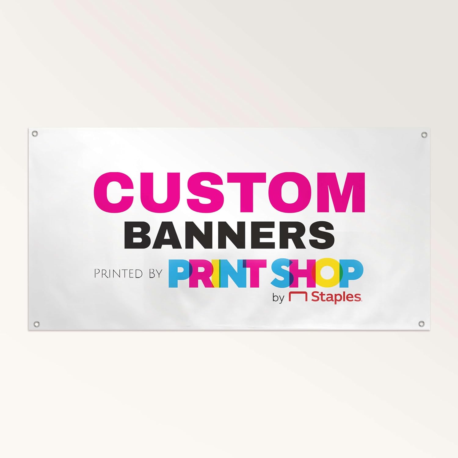 Staples Custom Scrim Vinyl Banner - 36W" x 96L" Quote Banner with 4 Grommets - Durable Outdoor Sign for Events, Promotions, and Business Advertising (Pencils)