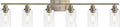 MELUCEE Modern Bathroom Vanity Light Fixtures 6-Light Brushed Nickel Contemporary Wall Light with Glass Shade for Kitchen Living Room Bedroom (Patent No.: US D963914 S)