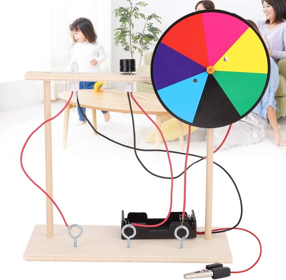 Physics Experiment Toy Educational Science Kit for Kids Sound Light Electrical Circuit Learning Wooden STEM Project Children School Laboratory Hands On Activity