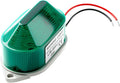 DC24V Strobe Siren Industrial Warning Light with Green LED and 105dB Buzzer, Ultra-Bright Signal Flashing Alarm Light for Safety and Alert, Oval
