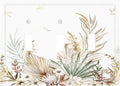 Decorative Switch Plates Boho Leaves Watercolor Tan Leaf Floral Plant 3 Gang Wall Plate Faceplate Triple Toggle Light Switch Cover Electrical Wall Panels for Bedroom Home Decor