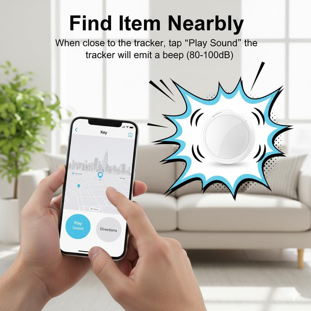 GPS Tracker for Vehicles Work with Find My (iOS Only) Real Time Global No Subscription No Monthly Fee Mini Hidden Car Tracker Device Smart Locator Tracking Tags with Magnetic Case for Kids Pets Bag