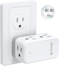 TROND Outlet Extender with 360 Rotating Plug, 6 AC Outlet Splitter, Turn One into Multiple Sideways Plug Adapter, Small Power Extension for Home Office Travel Cruise Ship Essentials