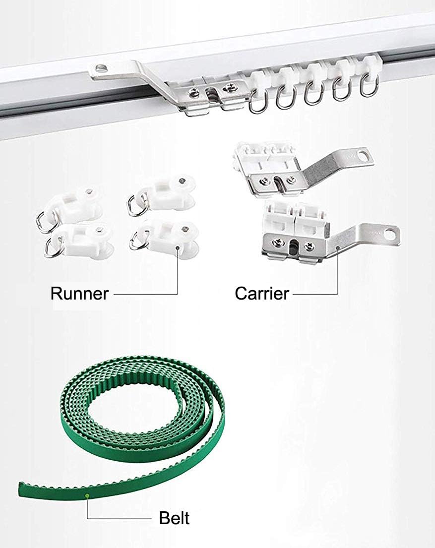 Smart Curtain System, Heavy Duty Electric Curtain Rod, WiFi Control, Compatible with Alexa, Google Home, Adjustable Length (10 ft rod)