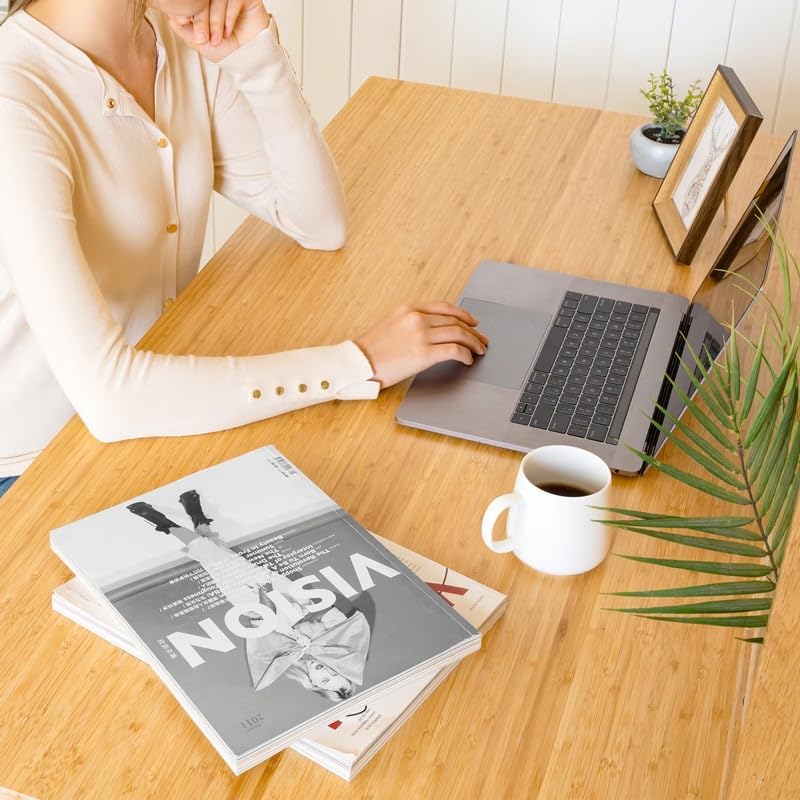 FLEXISPOT EN1 Bamboo Standing Desk, 60 x 30 Inches Whole-Piece Electric Adjustable Height Desk for Home Office (Silver Frame + Bamboo Top, 2 Packages)