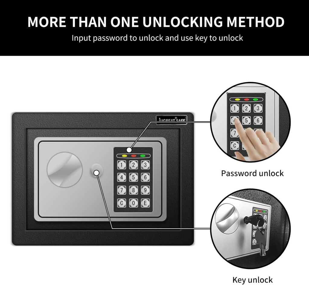 JUGREAT 25 Keys Cabinet with Sensor Light,Electronic Key Safe,Pin Code Keyless Storage Box for Keys,Secure Wall Mount Safe with 25 Key Tags