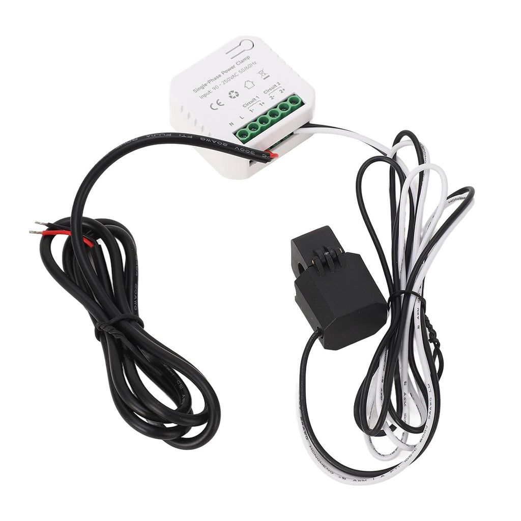 Smart Energy Monitor, Bidirectional Solar PV Grid Power Meter with 80A CT Clamp Sensor, for, Real Time Voltage Current Power Factor Monitoring