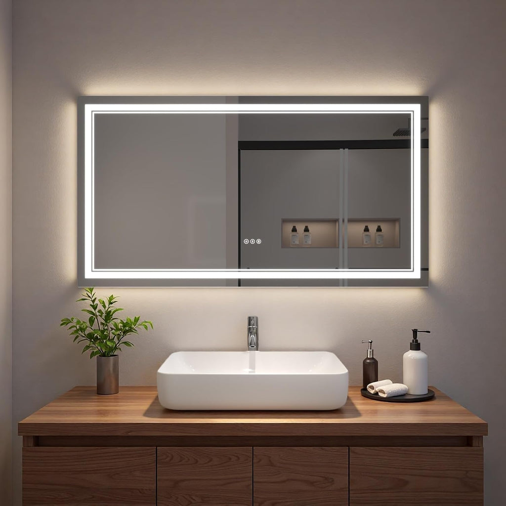 LED Bathroom Mirror with Lights, Wall Mirrors