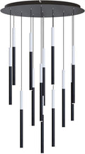 ALTAIR 13 Mini Pendant Lighting White-Black - LED Hanging Light Fixture for Kitchen Island, Bar, Foyer - Cluster Pendants - Dimmable, Adjustable Wire, Lamp Bulb Included
