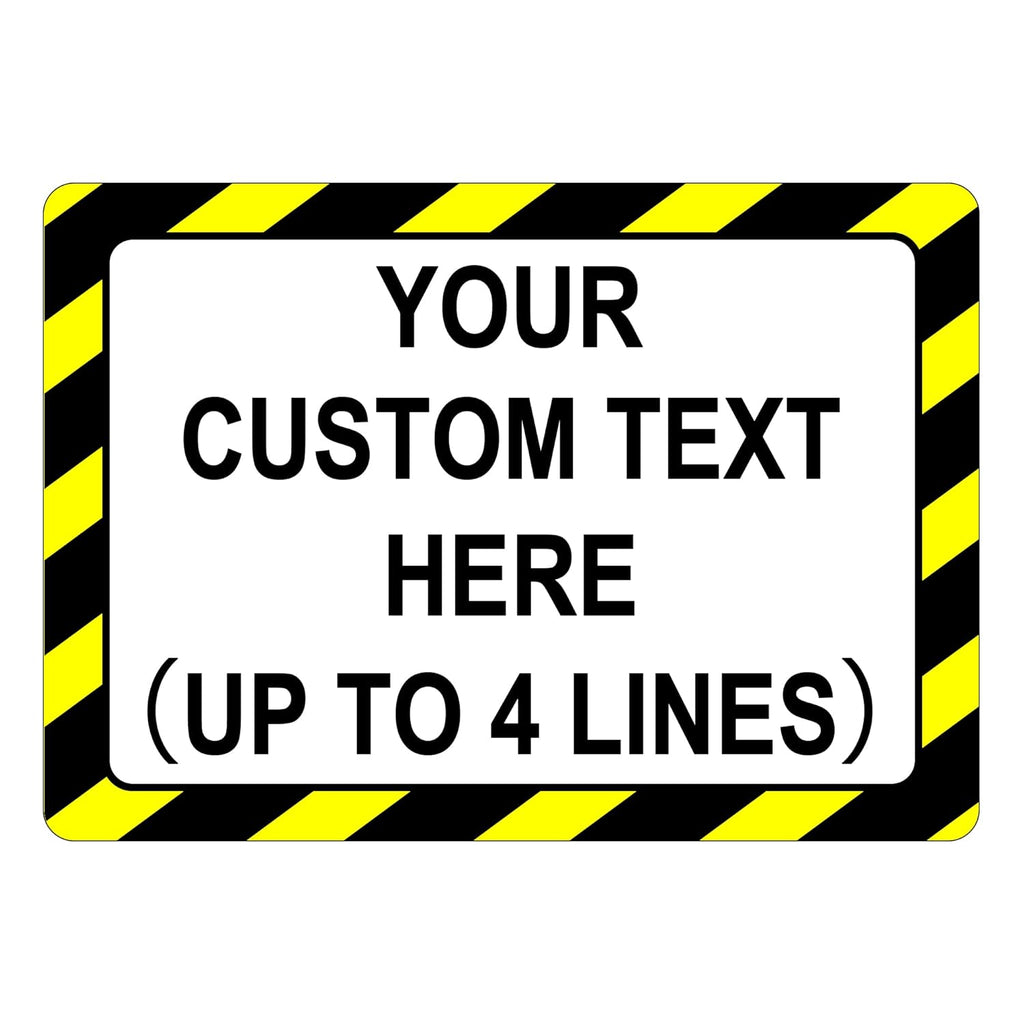 Custom Sign Outdoor Metal, Personalized Metal Sign for Parking, Gate, Delivery, Garage, Weatherproof Customized Signs for Outside, Make Your Own Signs Custom(18x12 Inches, Border)