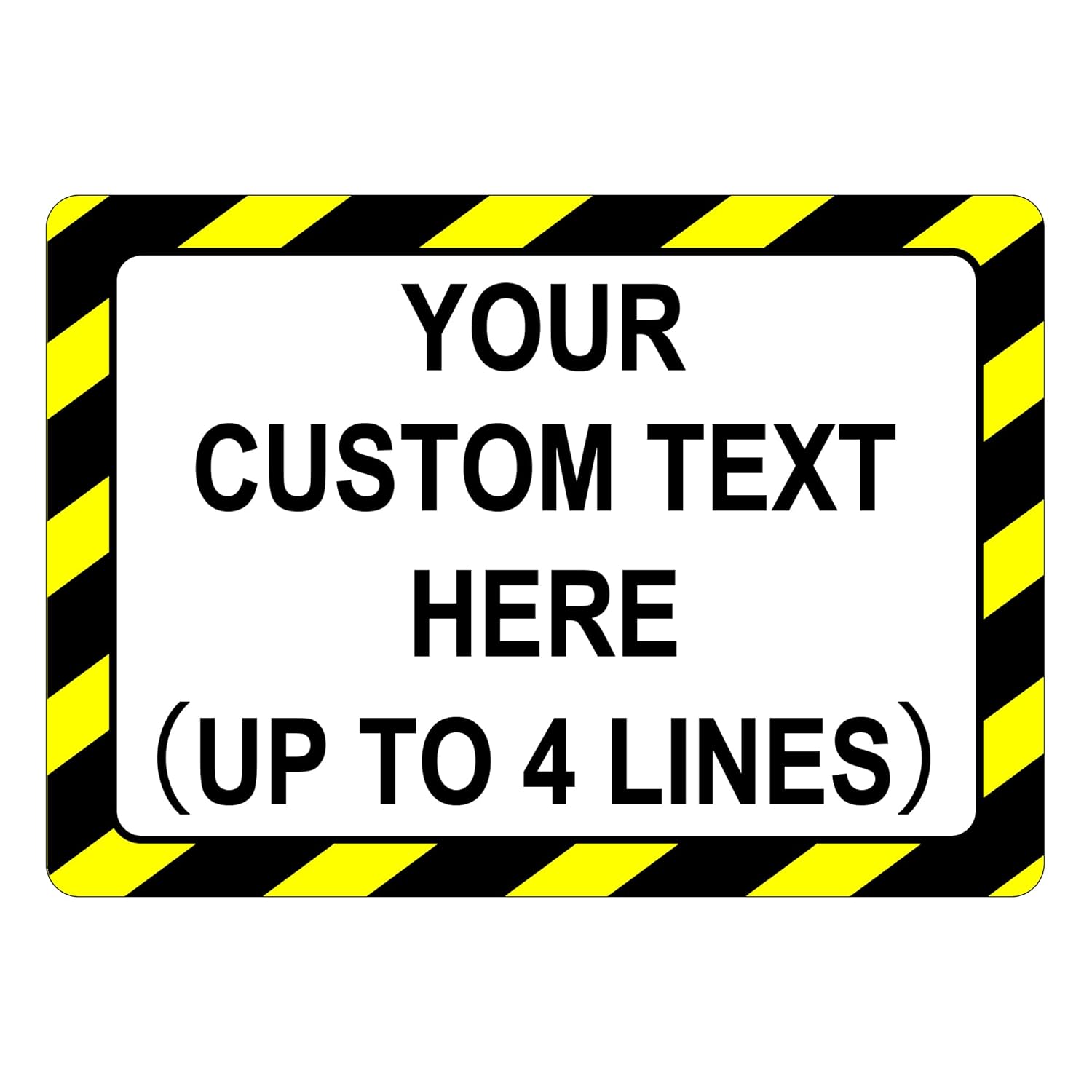 Custom Sign Outdoor Metal, Personalized Metal Sign for Parking, Gate, Delivery, Garage, Weatherproof Customized Signs for Outside, Make Your Own Signs Custom(18x12 Inches, Border)