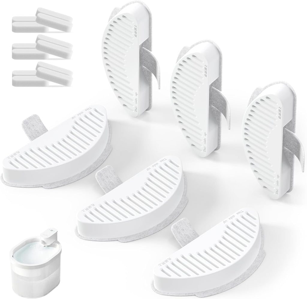uahpet Official Water Fountain Filters Upgraded 6 Filters & 12 Sponges for 67oz/2L Automatic Pet Fountain