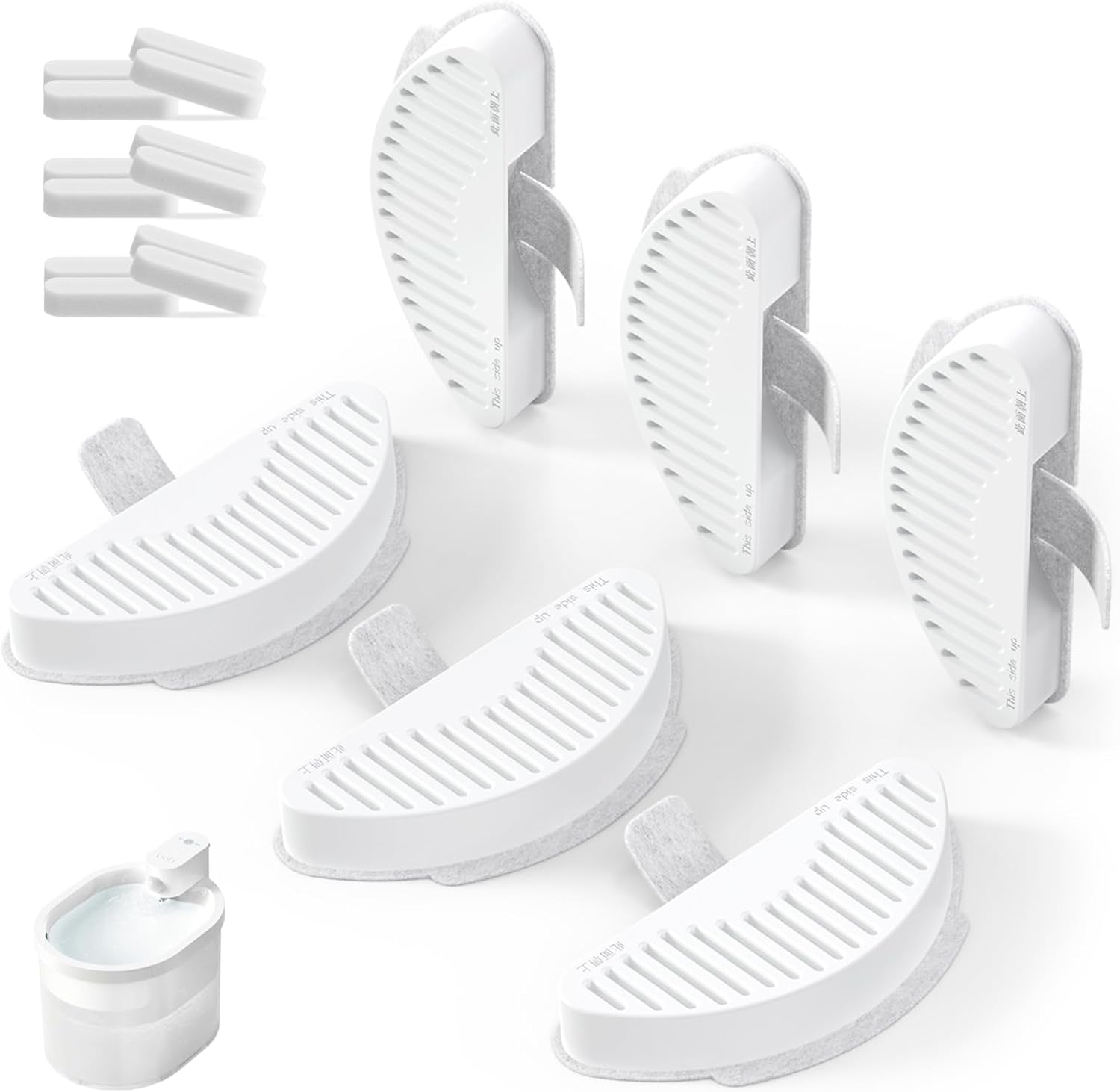 uahpet Official Water Fountain Filters Upgraded 6 Filters & 12 Sponges for 67oz/2L Automatic Pet Fountain