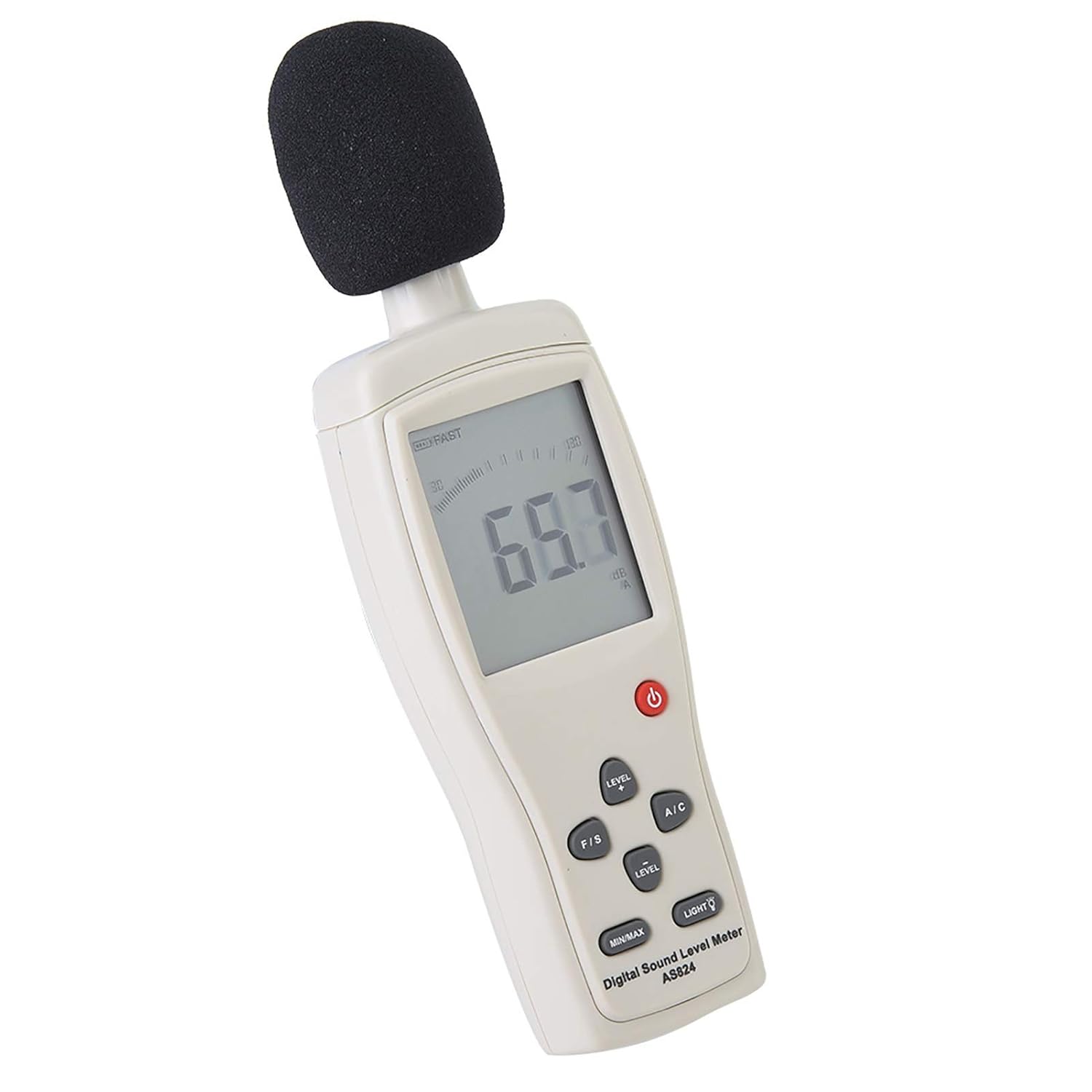 Smart Sensor AS824 Sound Level Meter 0-130 dB range for Frequency Analyzer FFT Analyzer Graphic Recorder with Instantaneous Sound Measure Function