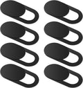Amabro 8PCS Webcam Cover Slide, Thin Phone Camera Cover Laptop Computer Camera Cover Slide Blocker Slider Lens Cover Protector Protect Privacy Security Fits Desktop PC Tablet Pad(Black)