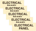 All Quality Basic Electrical Panel Sign - Fire Regulation Safety Compliance Sign - Ivory/Dark Brown - Small (5 Pack)