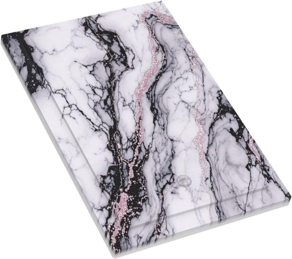 Light Switch Cover Plate White Marble Pattern Black Lines Pink Lines 1 Gang No Device Blank Electrical Wall Plates Faceplate Decorative Switch Plate for living Room Office Decor