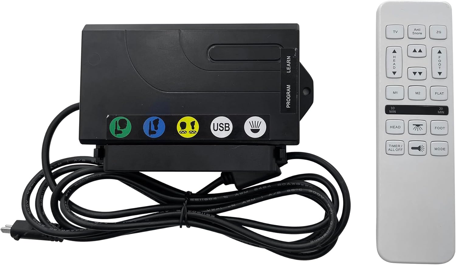 Uetmulik Adjustable Bed Richmat Non-Universal Wireless HJH55 Remote and HJC18 Control Box Replacement