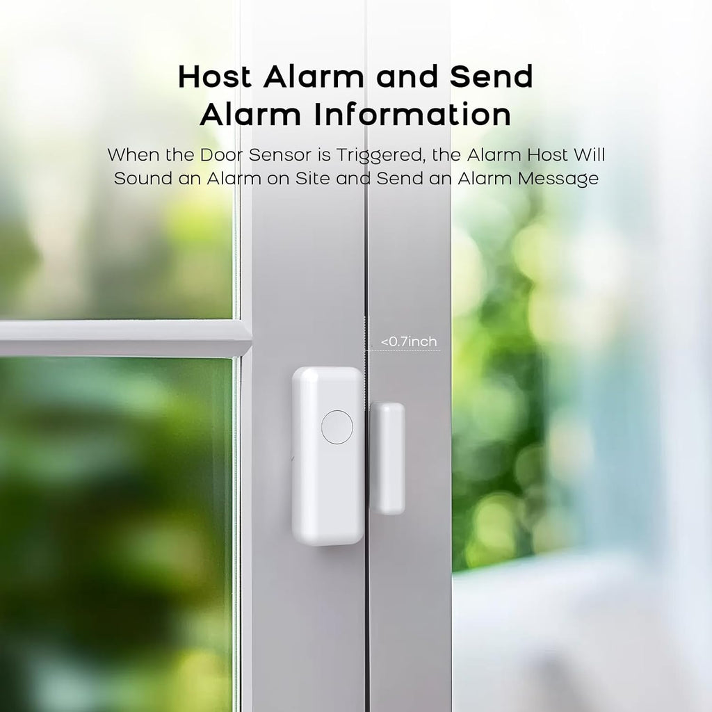 PGST Home Alarm System,Smart Home Security Systems with Instant Tuya App Alerts,8 Pieces Door Alarm Kits Siren Hub with Motion and Door Sensors,Remote,Work with Alexa for Villa,Apartment,Kids Safety
