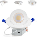 Adetu Led Recessed Lighting 6 inch, 360°+90° Adjustable Directional Gimbal 6 inch Led Recessed Light, 2700K-5000K 5CCT Dimmable Retrofit Eyeball Can Recessed Lights with Jbox, ET (White,1 Pack)