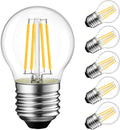 LVWIT G14 LED Filament Globe Bulb 4.5W(60W Equivalent), Dimmable 2700K Warm White Light E26 Screw Base, Decorative Edison Light Bulb, UL-Listed(6-Pack)