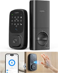ARPHA Keyless Entry Door Lock, Palmar Vein Recognition Deadbolt with Handleset for Front Door, Built-in WiFi, Amazon Alexa, Google Assistant, App-Control, Voice Control, NFC