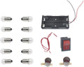 1set Electrical Circuit Experiment Kit Black DIY Physics Electric Circuit Learning Starter Kit for Home School Educational Kit (Bulb Rated Voltage: 2.5V)