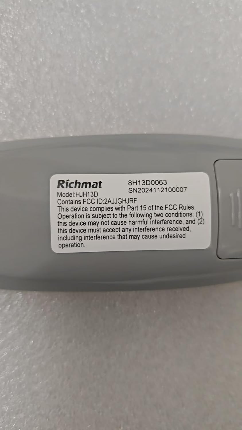 Adjustable Bed Remote for Richmat HJH13D Bed Remote Control and HJC18 Control Box Replacement Parts