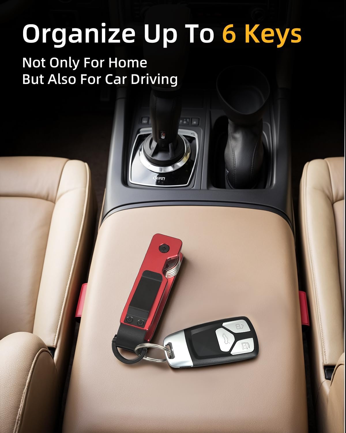 Keychain Key Holder Keychain Tile For Men/Women Key Finder Ring/Organizer for Car Keys Keyring Accessories 2-5 Keys
