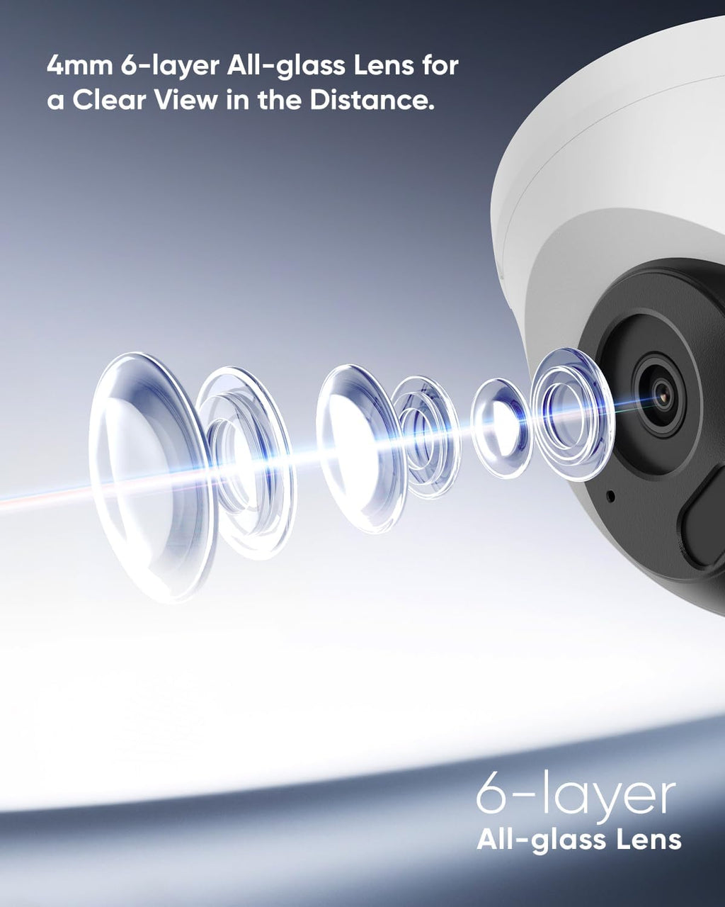 SANNCE 2K 3MP Super HD PoE IP Security Camera - 100ft Dual IR Night Vision, Human and Vehicle Detection, IP67 Weatherproof, H.265+ Dome Surveillance Camera for Indoor Outdoor (2 Pack)