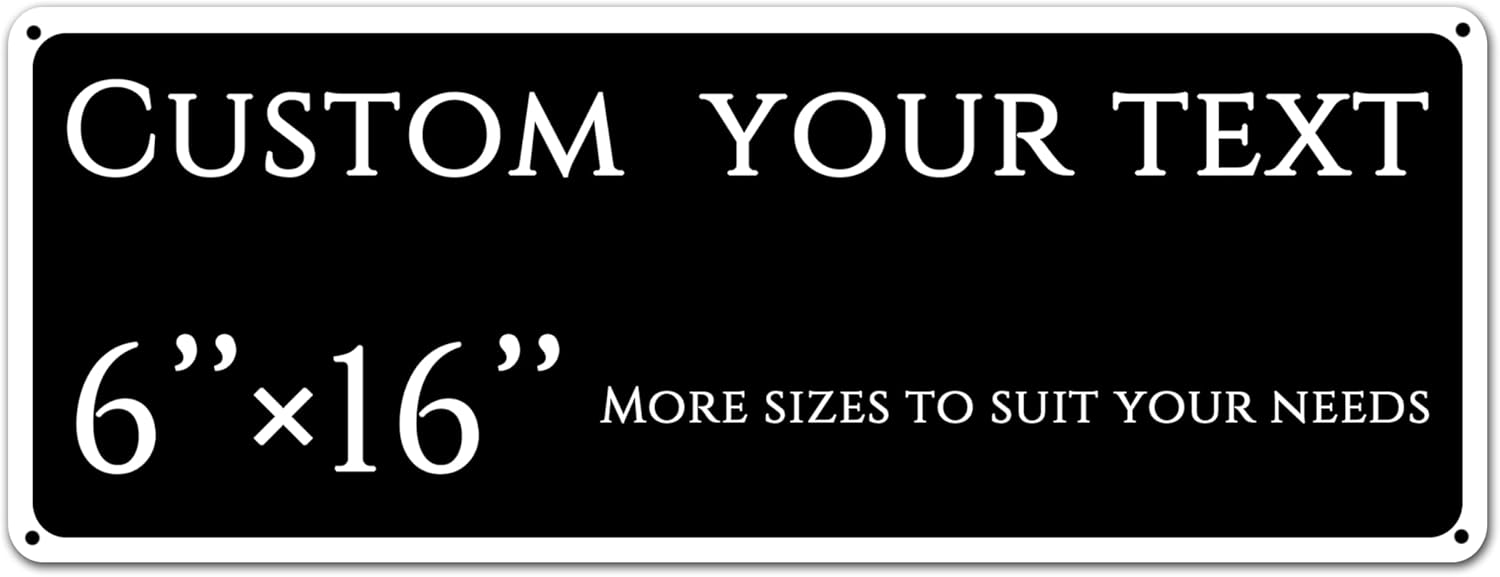 custom street sign,Custom Sign, Aluminum Weatherproof Metal Sign Multiple Sizes, custom office door signs, Business, Workplace, office, Home, Delivery Signs(6 * 16 Inch)