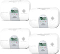 Siterwell Travel Carbon Monoxide Detector, 10 Year Product Life Carbon Monoxide Detectors with LCD Digital Display and Sound Warning, ETL Listed, Portable Carbon Monoxide Detector for Home, 4-Pack