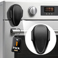 Oven Lock Child Safety (1 Pack), Cabinet Lock Baby Proofing, Baby and Child Proof Lock for Drawer Oven Stove Door, Upgrade Heat-Resistant Material, Easy to Install - Black
