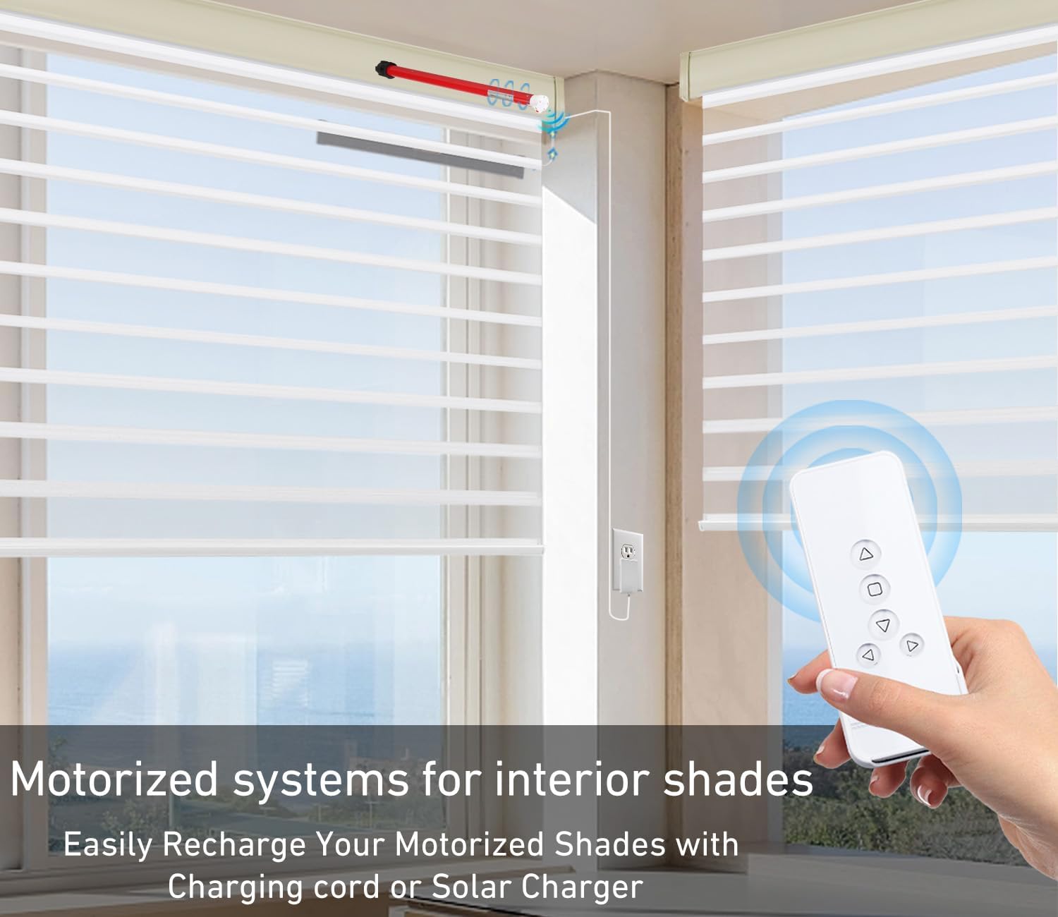 Rollerhouse Motor Only for 1.25" (32mm) Tube - Battery Powered Tubular Shade Motor - Fits 32mm Outside Diameter Roller Blinds - Requires Separate Remote & Charger (Motor Unit Only)