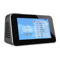9 in 1 Air Quality Detector Smart Air Quality Monitor AQI, PM2.5, PM1.0, PM10, Formaldehyde (HCHO), TVOC, Temperature, Humidity, Time/Date/Alarm Multifunction