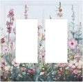 Pink Floral Watercolor Botanical Wildflowers Decorative Outlet Covers 2 Gang Double Gfci Rocker Electrical Wall Panels Light Switch Cover Plate For Bed Room Living Room Decor