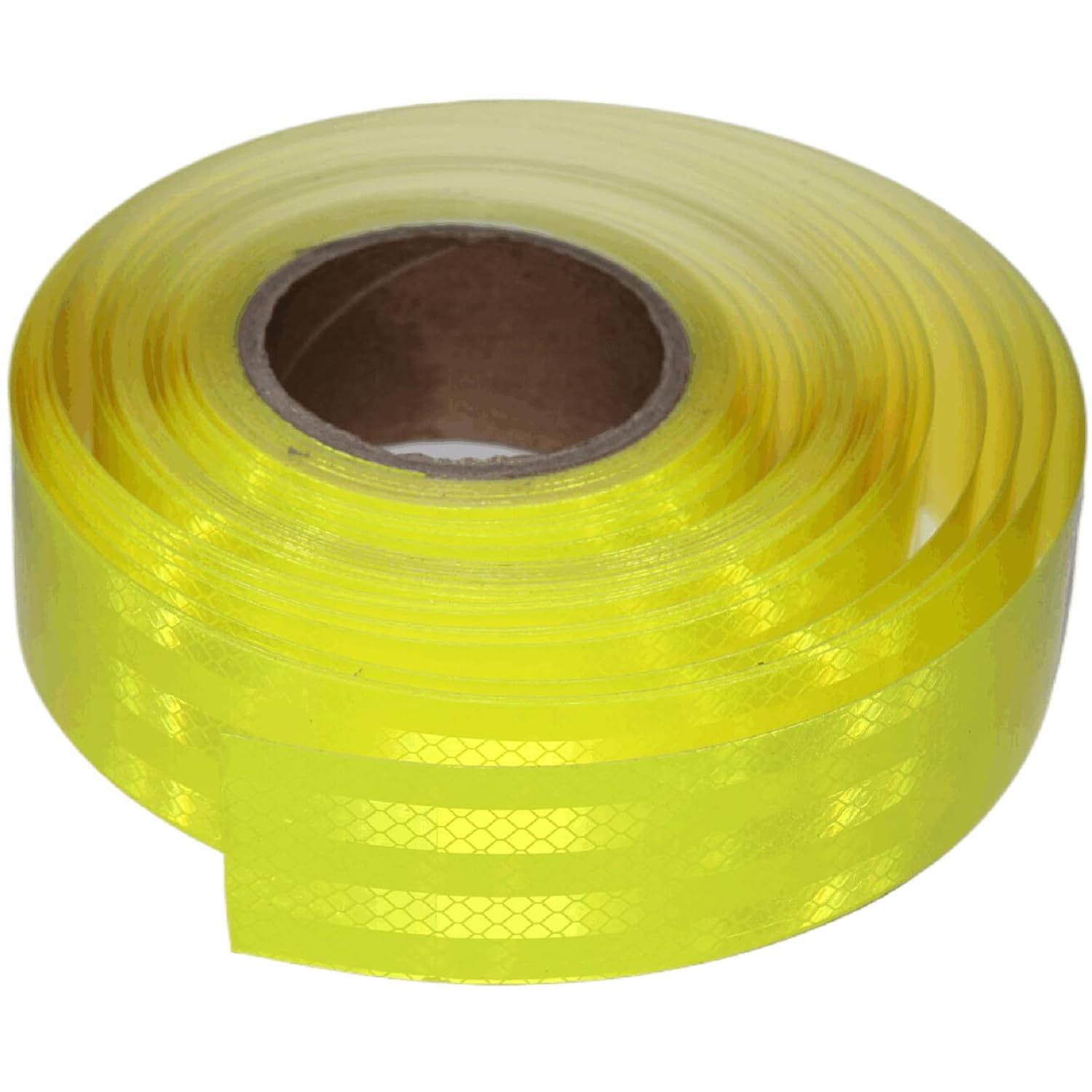 Non Fading Fluorescent Yellow Reflective Tape Outdoor Waterproof 2 inch Wide, High Visibility Warning Safety Industrial Marking Tape (168 feet)