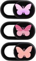 3 Pack Webcam Cover Slide Butterfly Ultra Thin Laptop Camera Cover, Slide Cute Accessories for Laptop PC Camera Covers Sliding Protect Privacy Protector Cap Smartphone Computer Tablet