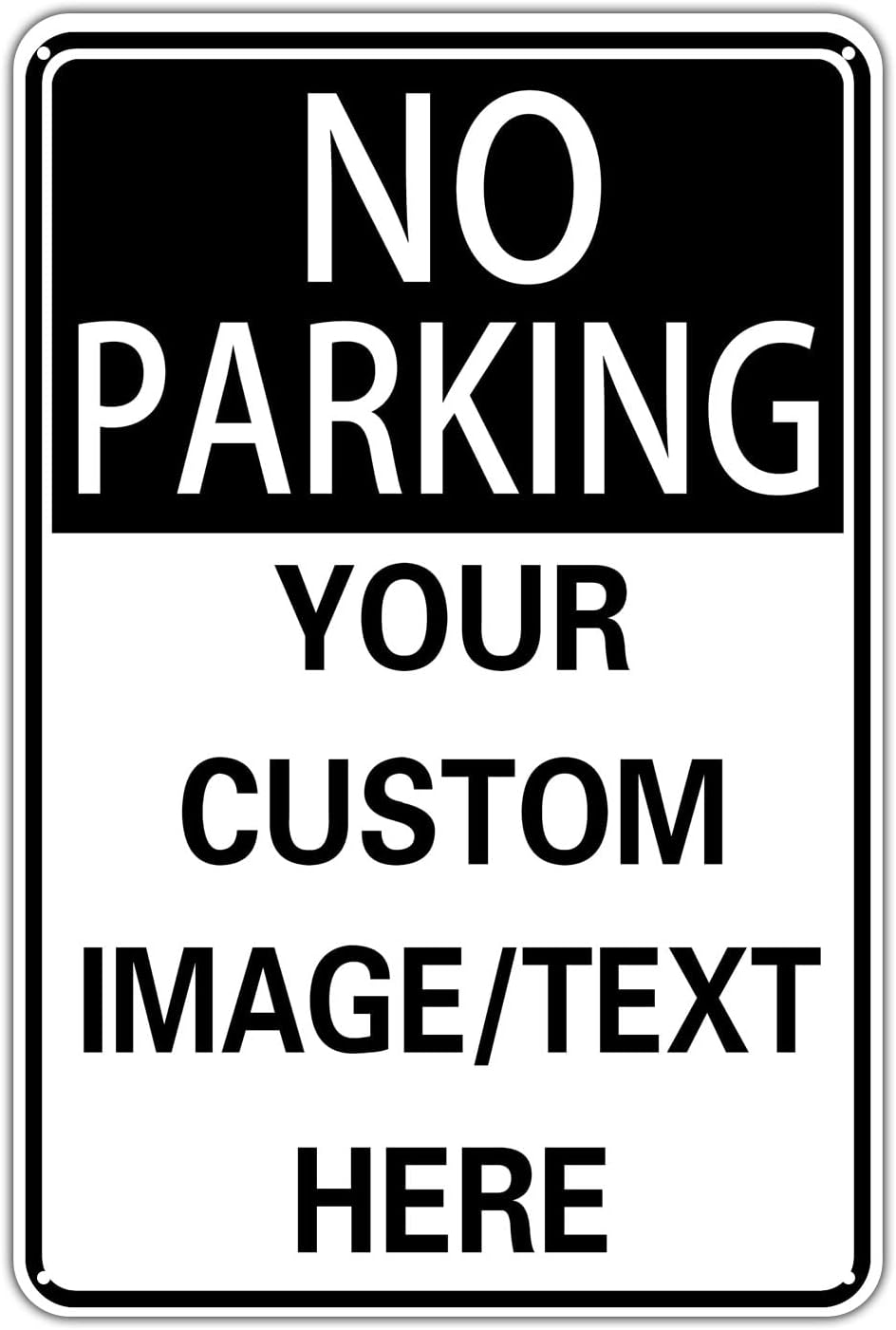 No Parking Signs Custom Parking Sign for Parking Lots Business and Schools Outdoor Use Aluminum Metal Decor 12x8 Inches