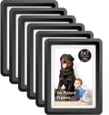 Black 5x7 Picture Frame with Acrylic Front 6 Pack, ABS Frame for 5x7 or 4x10 Photos, Shatterproof UV-Resistant Tabletop Photo Frame, Vertical/Horizontal Display for Home Décor