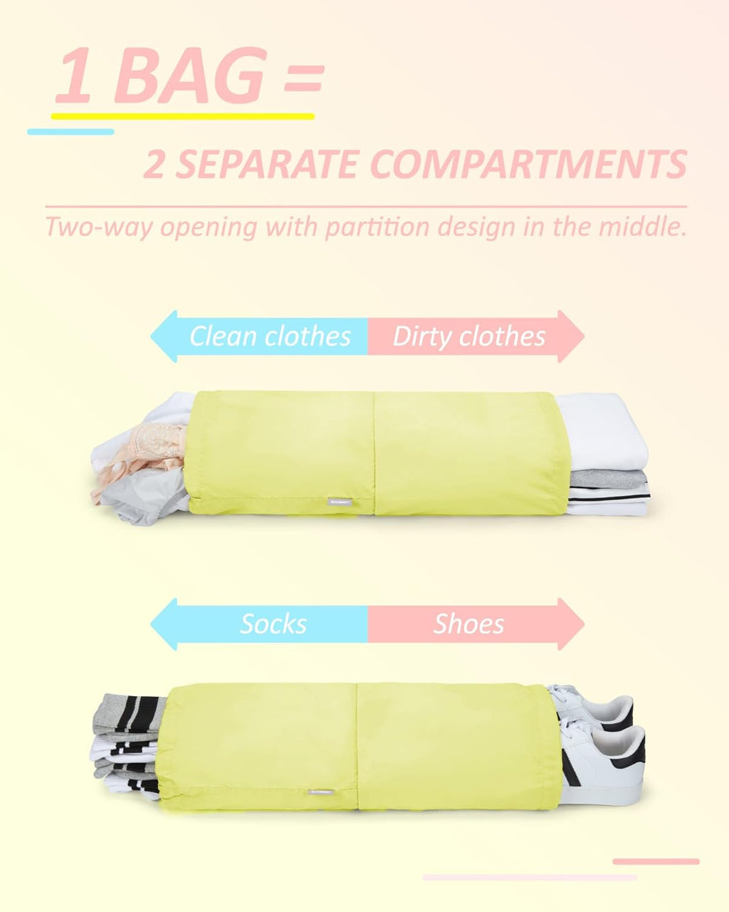 BAGSMART 6 Set /4 Set/2 Set Compression Packing Cubes for Travel, Lightweight Luggage Organizer Bags, Durable Space Saver Bags Travel Essentials