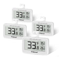 Geevon 4 Pack Refrigerator Thermometer Digital Fridge Thermometer IP65 Waterproof with Large LCD Display,Max/Min Record Function,Magnetic Back,for Fridge,Freezer Scenarios