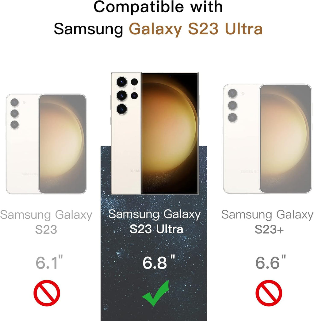 JETech Privacy Screen Protector for Samsung Galaxy S23 Ultra 5G 6.8-Inch with Camera Lens Protector, Anti-Spy Flexible TPU Film, Fingerprint Unlock Compatible, 2-Pack Each