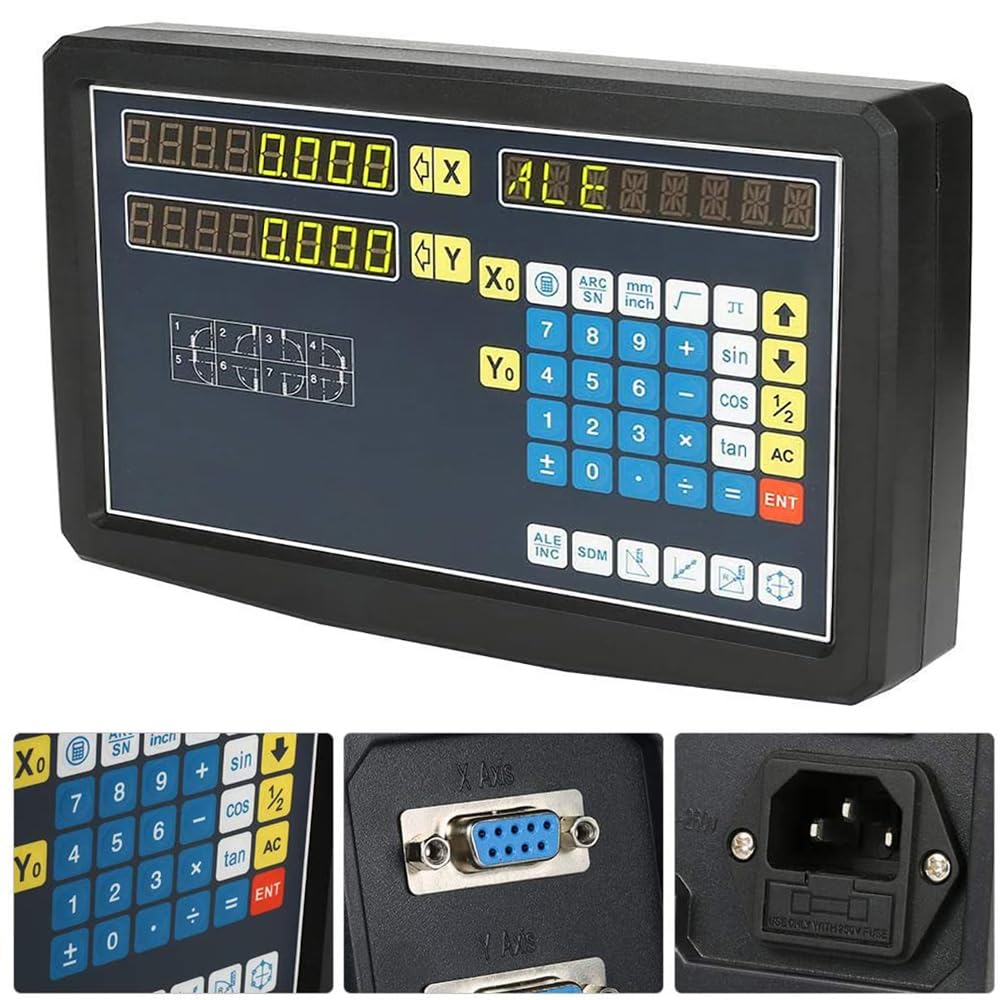 2/3 Axis Digital Readout and TTL Precision Linear Glass Scale DRO Encoder for Milling Lathe. Note:Display&Scales Sold Separately,Pls Select The Size Options! (2 Axis Digital Readout Display ONLY)