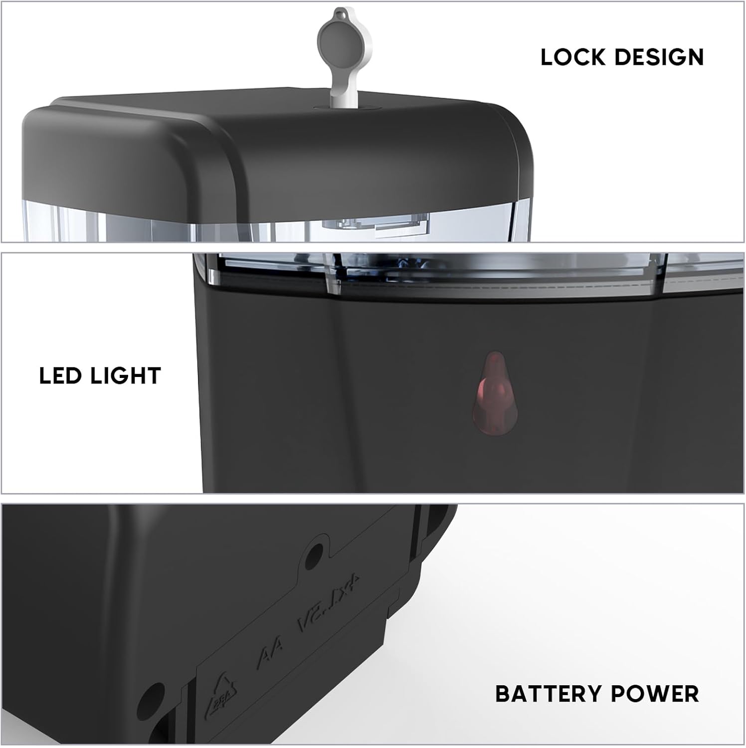 Soap Dispenser Wall Mount, Automatic Hand Sanitizer Dispenser 600ml Gel n Liquid Touchless Commercial Wall Soap Dispenser for Bathroom,Black-600ml